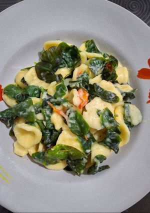 Foto resep Creamy Spinach Orecchiette with Cheddar Cheese