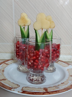 عکسی از دستور تزیین انار شب یلدا