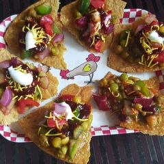 A picture of Mexican khakhra chat.