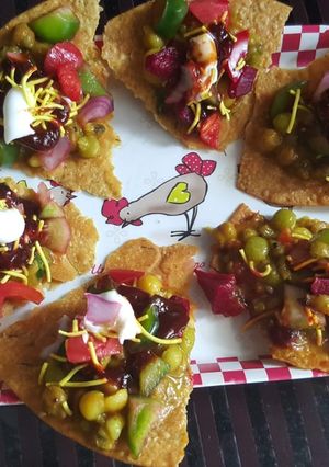 A picture of Mexican khakhra chat.