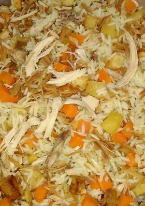 صورة لوصفة رز على جزر