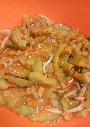 Foto resep Tumis pare dan teri pedas