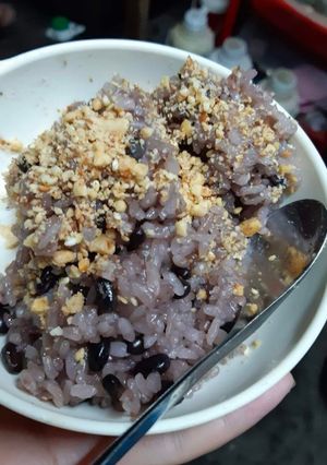 Hình của món Xôi đỗ đen.