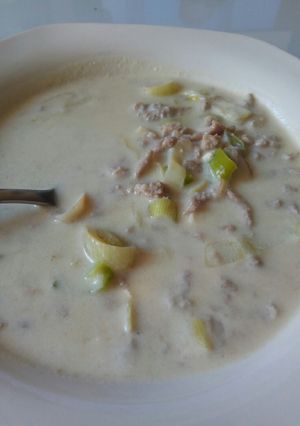 Una foto de Sopa de puerros