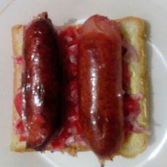 A picture of Smokies sandwich.