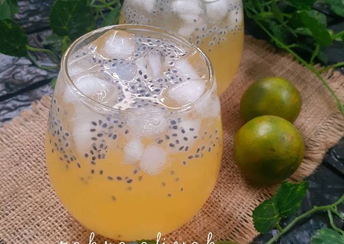 Yuk intip, Resep memasak Es Jeruk Peras selasih  lezat