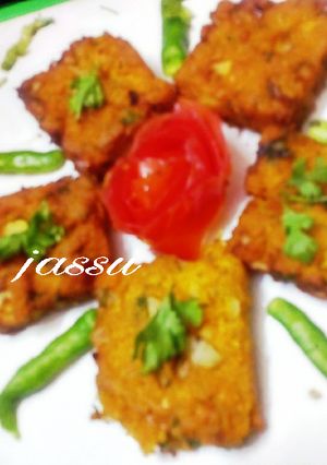 A picture of Besan cutlet.