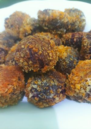 Foto resep Bola Ubi Ungu Cokelat