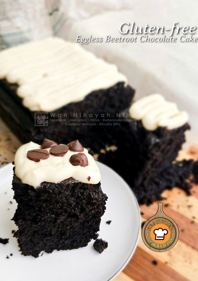 Gambar Gluten-free Eggless Beetroot Chocolate Cake
