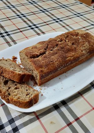 Una foto de Budín de banana y canela