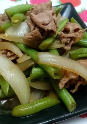 四季豆照燒豬肉片 的食譜成品照片