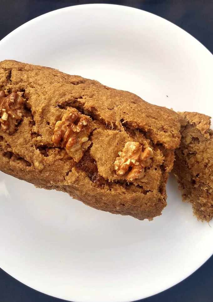 Una foto de Budín de banana integral (vegano) 🌱❤️