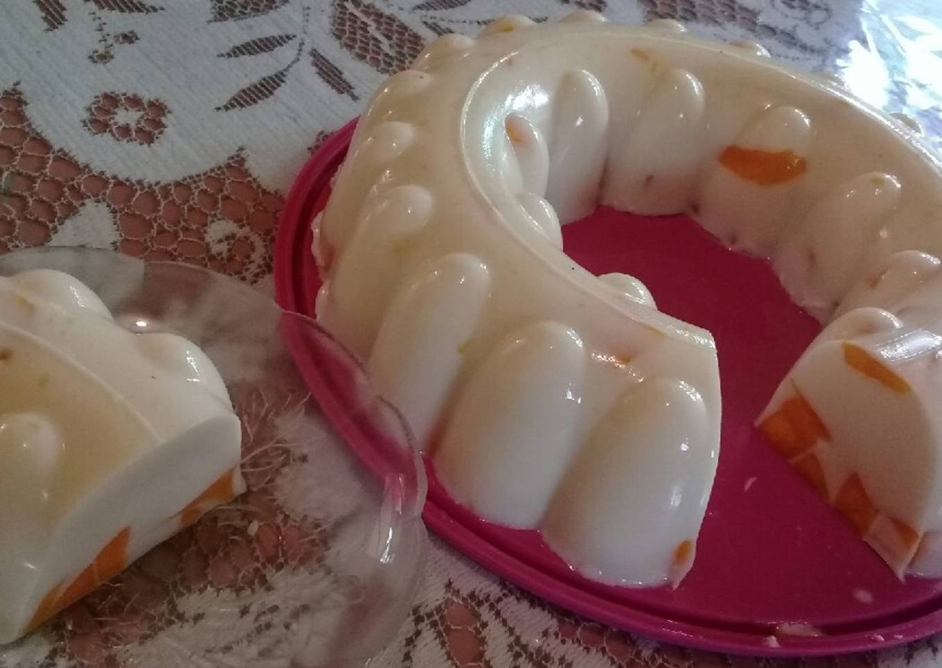 Gelatina de leche condensada y mango 🍮🥭