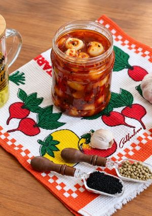 عکسی از دستور سیر ترشی عربی