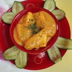 A picture of Paneer butter masala.
