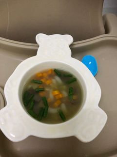 Hình của món Nui nấu tim lợn.