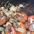 Udang tumis telor