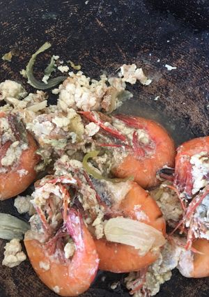 Foto resep Udang tumis telor