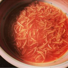 A picture of Sopa de Fideos (Mexican Noodle Soup).