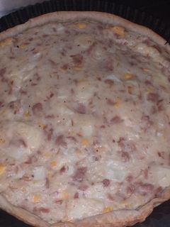 Una foto de Tarta de atún con salsa blanca