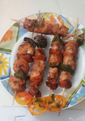 A picture of Chicken stick boti.