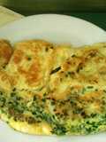 Tortilla asiática con cebollinos