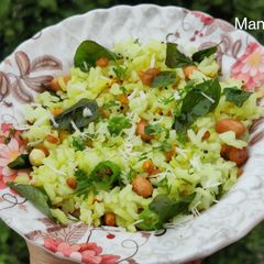 Chitranna (South Indian Lemon Rice) A picture of Chitranna (South Indian Lemon Rice).