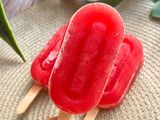 Polos de hielo de Sandía y Fresas