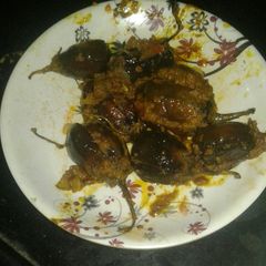 A picture of Bharwa baingan.