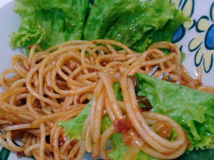 Resep: Spaghetti instan saos bolognese Enak Dan Mudah