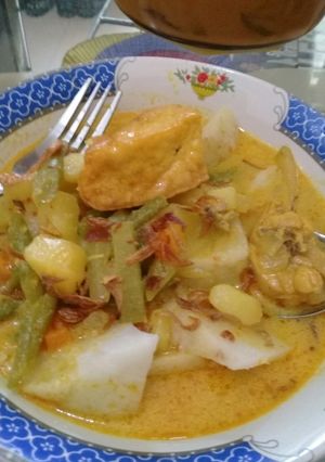 Foto resep Ketupat sayur bangka enak bgt