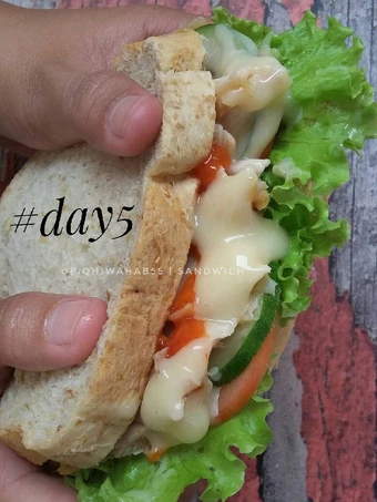 Langkah Gampang Membuat Resep Roti Lapis / Sandwich Ayam Crispy yang Uenak Anti Ribet, Lezat Sekali