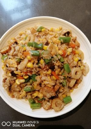 A picture of Corn Fried Rice.