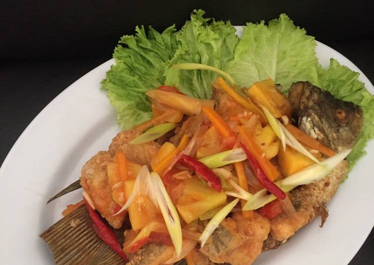 Cara termudah untuk Mudah saat makan malamGurame fillet asam manis