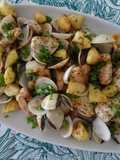 Carne de peru à alentejana com batata assada