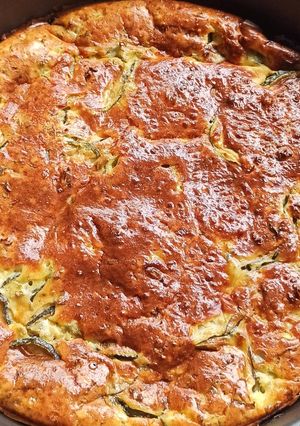 Une photo de Quiche sans pâte de courgettes