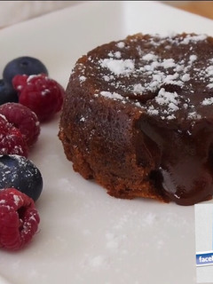 Una foto de Coulant de chocolate