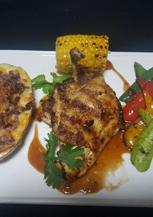 A picture of Grilled chicken churasco.