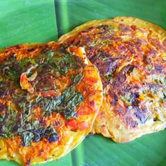 A picture of Healthy breakfast wheat flour onion uttapam.