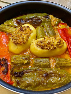 Una foto de Verduras rellenas de pisto especial