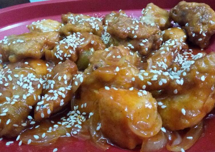 Resep masakan Chicken Popcorn Sauce BBQ | Langkah Membuat Chicken Popcorn Sauce BBQ Yang Bisa Manjain Lidah