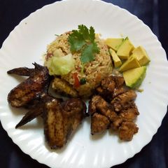 A picture of Barbeque chicken wings.