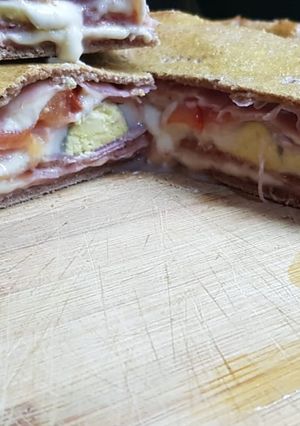 Una foto de Tarta de jamón y queso