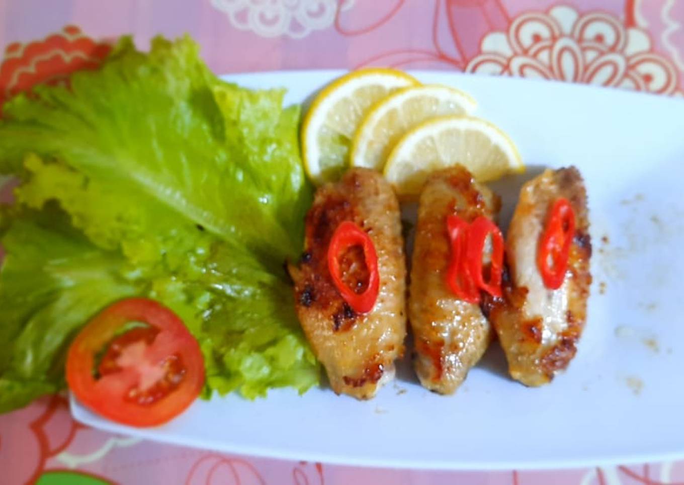 Sayap ayam lemon madu