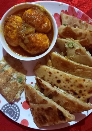A picture of Muglai anda paratha.