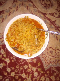 A picture of Spaghetti Soup.