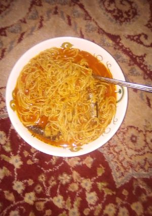 A picture of Spaghetti Soup.