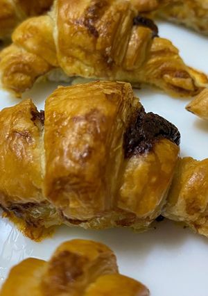 Foto principal de Croissants rellenos de chocolate airfryer
