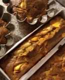 Budín integral de pera y duraznos mix de semillas y fruto secas