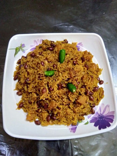 A picture of Rajma chawal.